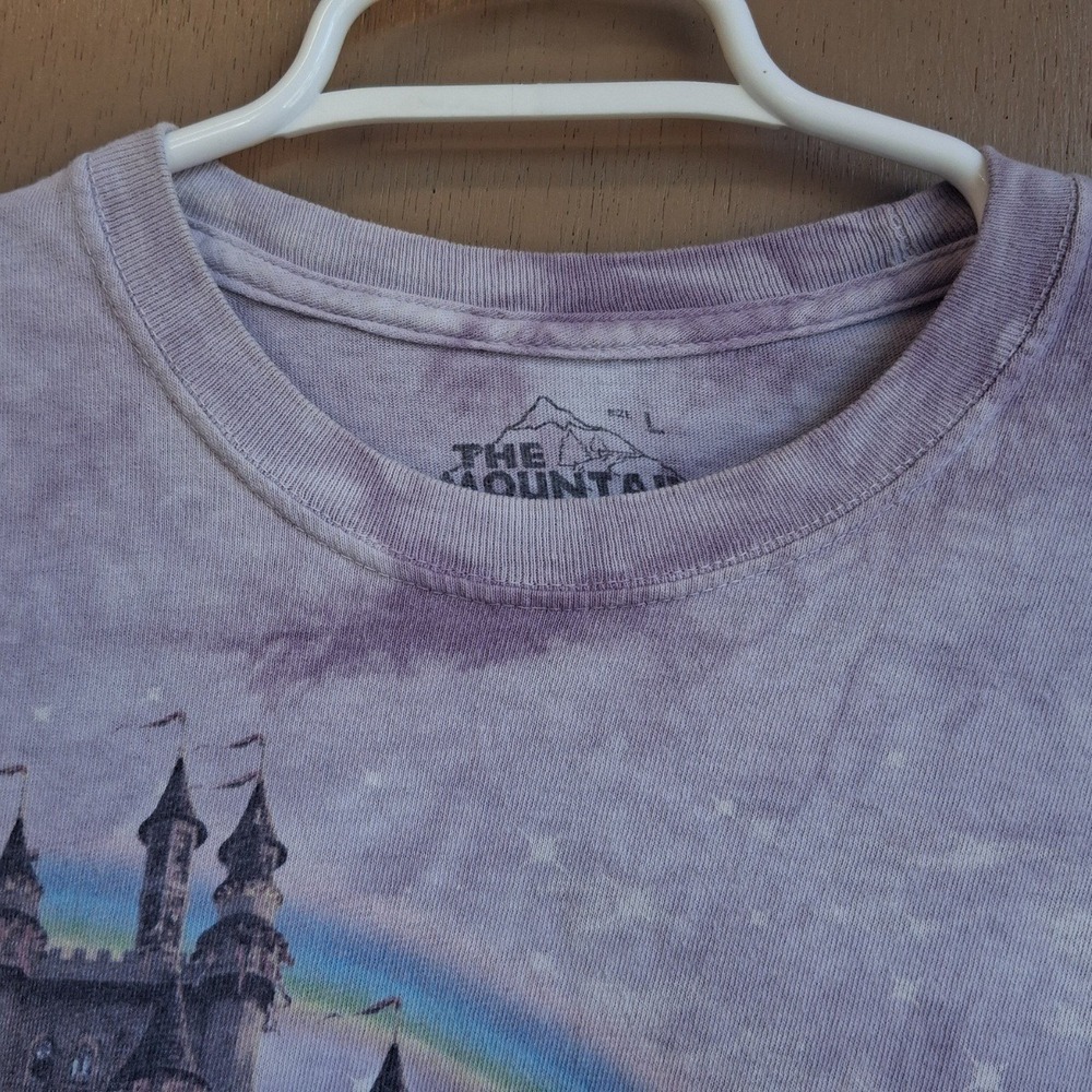 The Mountain 2009 Unicorn W/ Castle Lilac Tie Dye SS Tee Large Whimsygoth EUC - Picture 9 of 10